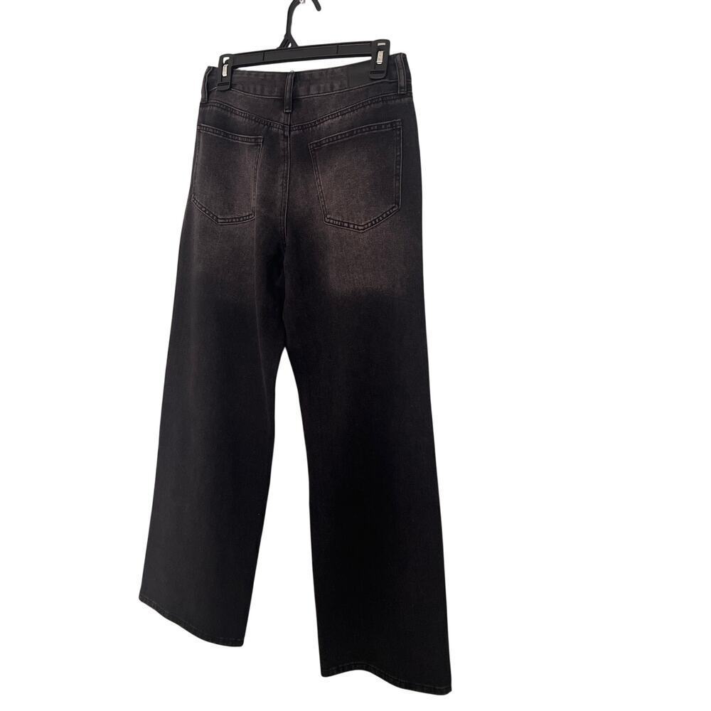 NWT Ashley Mason women Black high rise straight legs denim size 5. - Picture 2 of 9